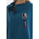 Kesi Oversize sweatshirt with asymmetrical sides marine | shoptok.hr