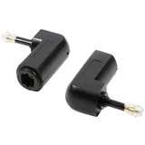 Toslink adapter\, Toslink na Mini Toslink\, pod kotom 90 ° CA1015 Toslink avdio adapter črna, (20411469)