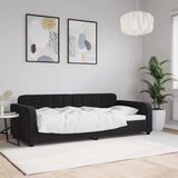  Dnevni krevet crni 90 x 190 cm baršunasti | shoptok.hr