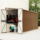 vidaXL Vrtna lopa rjava 118x382x178 cm pocinkano jeklo Cene