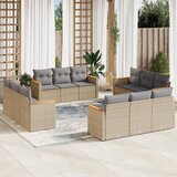  12-dijelni set vrtnih sofa s jastucima bež od poliratana | shoptok.hr
