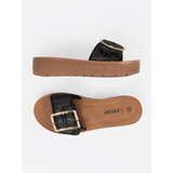 SEASTAR Black flip-flops decorated with a gold buckle | Shoptok.si