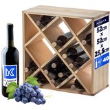 KADAX Stojalo za vino, leseno stojalo, 24 steklenic, omarica za alkohol, polica, dnevna soba, 52 cm, (5000362713) | Shoptok.si