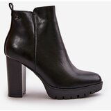 Boto Women's insulated ankle boots with high heel zip-up black Bioria | shoptok.hr