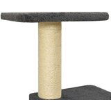 vidaXL Mačje drevo s praskalniki iz sisala temno sivo 119 cm | Shoptok.si