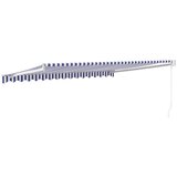 Tenda na uvlačenje plavo-bijela 4,5x3 m od tkanine i aluminija | shoptok.hr