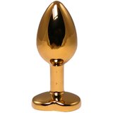 Fantasy toys Anal butt plug metal srce Gold S Cene