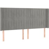 Maison Chic vzglavna omarica - nočna omarica - posteljna omarica z ušesi svetlo sivo 183x16x118/128 cm žamet, (21709203) Cene