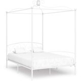  Okvir za krevet s nadstrešnicom bijeli metalni 120 x 200 cm | shoptok.hr