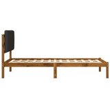  Krevetni okvir s tapiciranim uzglavljem Prirodna i tamnosiva - Prirodna i tamnosiva 80 x 200 cm | shoptok.hr