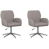 vidaXL Okretne radne stolice 2 kom. Tkanina 54 x 58 x 90 cm Sivosmeđa - Sivosmeđa 2 Cijene