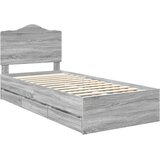  Krevetna konstrukcija Siva Sonoma 90 x 190 cm Konstruirano drvo | shoptok.hr