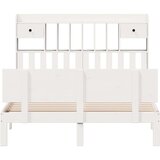 vidaXL Krevet s regalom z knjige bez madraca bijeli 160x200cm borovina | shoptok.hr