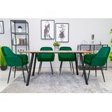  LUGO stolica od zelenog baršuna s crnim nogama x 1 | shoptok.hr