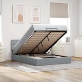 vidaXL Otomanski krevet s madracem svijetlosivi 140x190 cm od tkanine | shoptok.hr