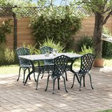  Vrtni set za objed 5 pcs Zelena Aluminij | shoptok.hr