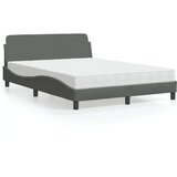 Krevet s madracem Dover tamnosivi 140x190 cm od tkanine | Eponuda.com