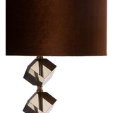 Ixia Rjava/zlata stoječa svetilka s tekstilnim senčilom (višina 163 cm) – | Shoptok.si