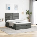  Otomanski krevet s madracem tamnosivi 140x200 cm tkanine | shoptok.hr