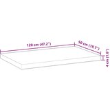  Ploča za umivaonik s uljnim premazom 120x50x4 cm drvo bagrema | shoptok.hr