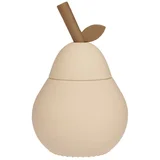 Krem silikonska dječja šalica Pear –