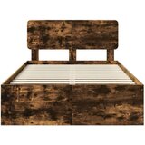  Konstrukcija postelje z vzglavjem Dimljeni oreh 120 x 200 cm, (5000103043) | Shoptok.si
