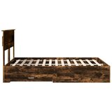  Okvir za krevet s uzglavljem Dimljeni hrast 150 x 200 cm | shoptok.hr