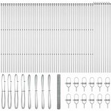 vidaXL Šesterokotna Ograja 1.6x100 m Pocinkano Jeklo, Ograjne Stebričke 13 kos Ø32 mm 210 cm Pocinkano Jeklo | Shoptok.si