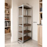 Metalna Polica 150x70x30 cm 5 Nivoa Nosivost 875 kg ( OE-MS-1507030 )