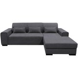 MID.YOU KOTNA SEDEŽNA GARNITURA, struktura, bouclé temno siva | Shoptok.si