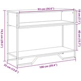  Konzolni stol boja hrasta 100 x 35 x 74,5 cm konstruirano drvo | shoptok.hr