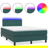  Box spring postelja z vzmetnico temno zelena 120x210 cm žamet, (21791907) | Shoptok.si