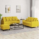  3-dijelni set sofa s jastucima žuti baršunasti | shoptok.hr