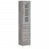 Maison Chic Visoka omara - Komoda - Predalnik siva sonoma 34,5x34x180 cm inženirski les, (21720073) Cene