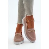 EVENTO Women's Loafers On Flat Heel With Gold Detail Pink Limentia | shoptok.hr