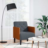 SOFA s naslonima za ruke tamno siva 55 cm baršunasta | shoptok.hr