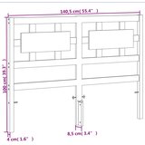  Uzglavlje voštano smeđe 135 cm od masivne borovine | shoptok.hr