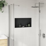  Niša za tuš mat crna 62x32x9 cm nehrđajući čelik | shoptok.hr