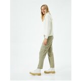 Koton Cargo Pants Straight Leg Pocket Detail Buttoned Cotton Cene