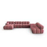 Micadoni Home Ružičasta baršunasta sofa 379 cm Bellis – | shoptok.hr