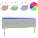  LED naslonjač s gumbom tapeciranim svjetlosivim baršunom 180 cm | shoptok.hr