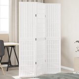 vidaXL Paravan 3-delni bel trden les pavlovnije | Shoptok.si