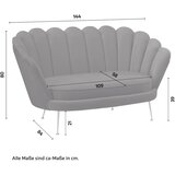 Bessagi Home dvosed jellina, temno modra, žamet | Shoptok.si