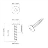  Drvene vijake 2 pcs Srebrno M4 x 28 mm Čelik | shoptok.hr