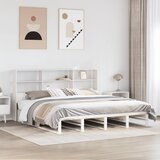  Krevet s regalom za knjige bez madraca bijeli 180x200cm od drva | shoptok.hr