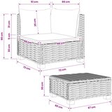  2 kom. Ratan Lounge Set s Jastučićima GENDT Prirodni ratan | shoptok.hr