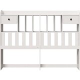 vidaXL Vzglavje s predelki bela 150 cm trdna borovina | Shoptok.si