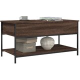  Stolić za kavu smeđa boja hrasta 100x50x50 cm od drva i metala | shoptok.hr