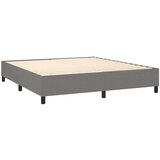  Box spring postelja z vzmetnico temno siva 180x200 cm blago, (21118407) | Shoptok.si