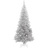 vidaXL Božično drevo med 300 LED z stojalom srebrna 240 cm PET | Shoptok.si